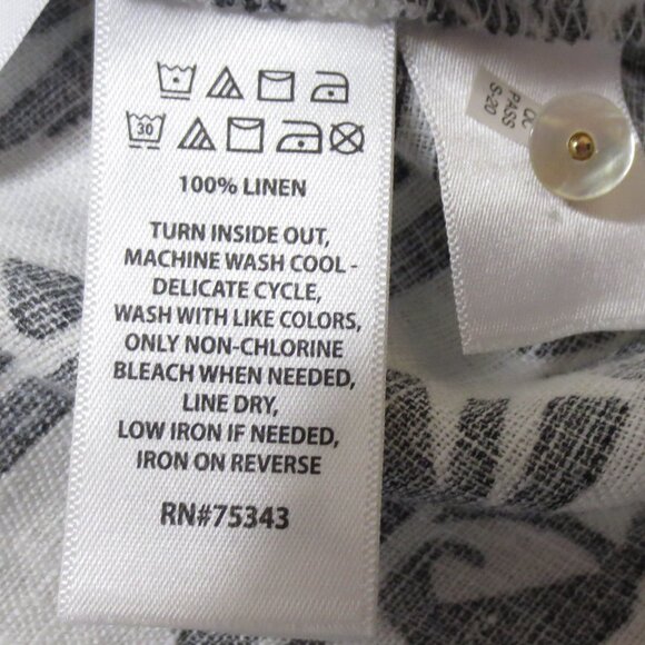 NWT RACHEL ZOE womens LINEN tank TOP black WHITE spaghetti strap BOHO SIZE L - Picture 7 of 10
